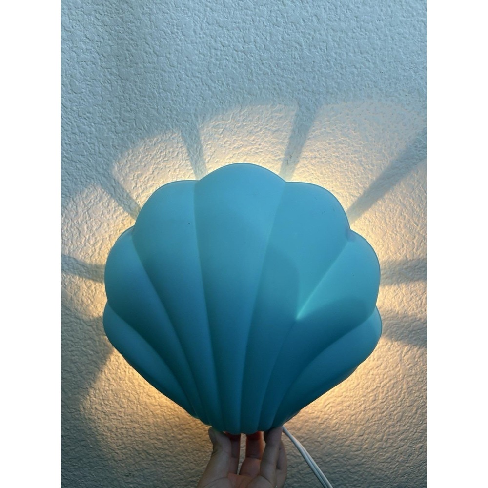 IKEA SMILA SNACKA Blue Seashell Wall Lamp Night Light Tested Works